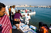 Middle east, Qatar, Doha harbour fish market