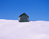 Detail Of Barn Roof In Winter Snow. Mouthe. Jura Mountains. Franche Comt