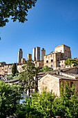 Historische Altstadt und Türme von San Gimignano; San Gimignano, Toskana, Italien