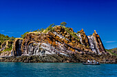 Folder Sandstone Layers in der Nähe von Nares Point in der Kimberley-Region im Nordwesten Australiens.