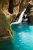 The waterfall at Basin Bleu.