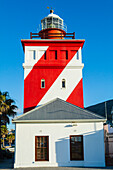 Close-up of the Green Point Lighthouse at the Sea Point Promenade in Cape Town; Sea Point, Cape Town, South Africa