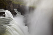 Gullfoss-Wasserfall, im Goldenen Kreis, Südwest-Island; Gulfoss-Wasserfall, Fluss Hvita, Island.