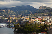 A view of Sorrento from the west, near Naples, southern Italy.; Sorrento, Campania province, Italy.