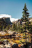 Hallett Peak in Rocky Mountain National Park, Rocky Mountains; Colorado, United States of America