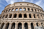 Close-up view of the Colosseum Amphitheater (Colosseo); Rome, Italy