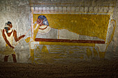 Fresken in der Grabstätte der Königin Qalhata in El Kurru; Karima, Sudan, Afrika.
