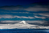 Dramatic sky over the Shetlands, an arrival point for visitors to the Antarctic Peninsula; Antarctica