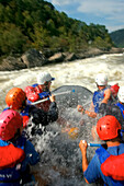 Whitewater rafters take on the Upper Gauley River.; Gauley River, West Virginia.
