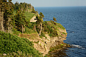 Coastal view of Forillon National Park and the Gulf of Saint Lawrence.; Cap-Aux-Os, Forillon National Park, Gaspe Peninsula, Quebec, Canada.