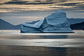 Iceberg floating in Greenland's Kong Oscar Fjord; Greenland