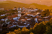 Hillside town of Favaios in the Douro River Valley of Portugal; Douro River Valley, Portugal