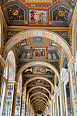 Paintings And Arches Inside Winter Palace; St. Petersburg Russia