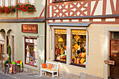 Displays In Store Front Windows; Rothenburg Ob Der Tauber Bavaria Germany