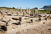 Ruinen bei den Ausgrabungen der alten römischen Siedlung; Bolonia Andalusien Spanien