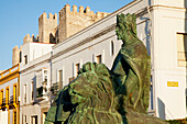 Statue von Sancho El Bravo; Tarifa Cadiz Andalusien Spanien