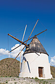 Windmill Just Outside San Jose In Cabo De Gata-Nijar Natural Park; Almeria Province Spain