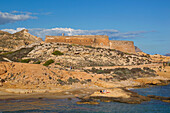 Schloss San Ramon am Strand von Rodalquilar im Naturpark Cabo De Gata-Nijar in der Provinz Almeria Spanien