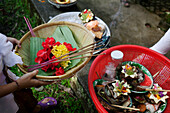 Offerings For Kuningan Festival; Bali Indonesia