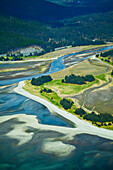 River Delta In Southeast Alaska; Juneau Alaska United States Of America