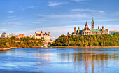 Parliament Buildings And The Fairmont Chateau Laurier; Ottawa Ontario Canada