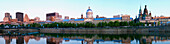 Bonsecours Market Bonsecours Chapel And City Skyline In Early Morning; Montreal Quebec Canada
