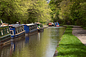 United Kingdom, Wales, Llangollen Canal, Narrow Boats on the Canal