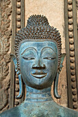 Laos, Vientiane, Haw Pha Kaew (Ho Phra Keo, Buddha-Statue.