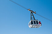 An Aerial Tramway In The Blue Sky; Chaminox-Mont-Blanc Rhone-Alpes France