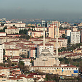 Blick auf die Gebäude und Moscheen; Istanbul Türkei