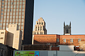 Various Buildings With Differing Architecture; Montreal Quebec Canada