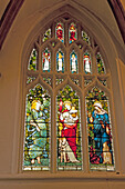 Stained Glass Window Depicting Women And Children; Oxford England