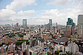 Japan, Tokyo, Buildings and skyscrapers in cityscape