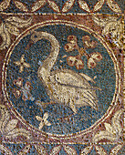 Mosaik eines Schwans; Soli, Zypern