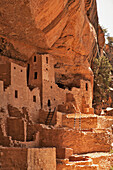 United States of America, Ruins of cliff dwellings in Mesa Verde National Park; Colorado