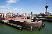 Netherlands, Zealand, Waterfront and buildings in town; Vlissingen
