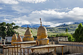 Nepal, Upper Mustang, View of Chortens; Lo Manthang