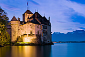Schweiz, Schloss Chillon; Genfer See