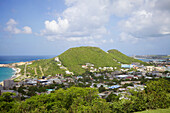 View Of Cole Bay And Simpson Bay; Sint Maarten, Dutch West Indies