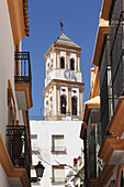 Bell Tower Of Nuestra Senora De La Encarnacion Church In Old Town; Marbella, Costa De Sol, Malaga Province, Andalusia, Spain