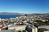 Blick über Reykjavik nach Osten; Reykjavik, Gullbringusysla, Island