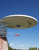 Vulcan's Starship Fx6-1995-A, Nachbildung des Raumschiffs Enterprise aus Gene Roddenberrys Star Trek; Vulcan, Alberta, Kanada