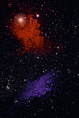 Stars and Nebulae in Outer Space