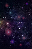 Stars and Nebulae in Outer Space