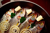 Fish Frying in Pan