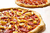 Close-Up of Pizzas