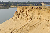 Landscape of Sand by a little lake near Neumarkt in autumn, Bavaria, Germany