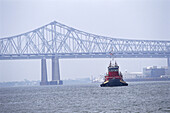 Boot im Hafen, New Orleans, USA