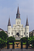St. Louis Kathedrale und Jackson Square, Französisches Viertel, New Orleans, USA