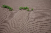 Nahaufnahme von Sand, Great Sand Dunes National Park, Colorado, USA.
